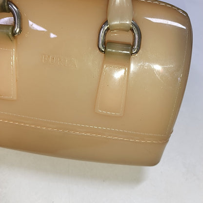 FURLA Candy mini Beige Special Material Crossbody Handbag Single Shoulder Bag Golden hardware Removable shoulder strap-(SKU)-940910047