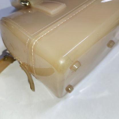 FURLA Candy mini Beige Special Material Crossbody Handbag Single Shoulder Bag Golden hardware Removable shoulder strap-(SKU)-940910047