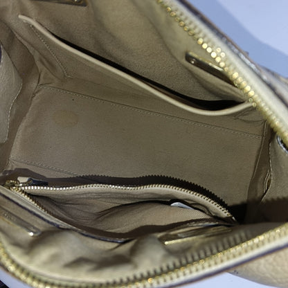 MCM ESSENTIAL Beige Coated Canvas Monogram Single Shoulder Bag Handbag Crossbody Golden hardware Removable shoulder strap-(SKU)-941521981