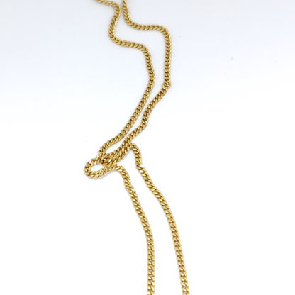 DIOR Dior Oblique Golden Alloy Artificial Diamond Encrusted Necklace Length45cm-(SKU)-941361795