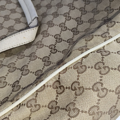 GUCCI Tote bag Brown Canvas Crocodile Patterned Tote Shoulder Crossbody Bag Silver Hardware-(SKU)-941415646