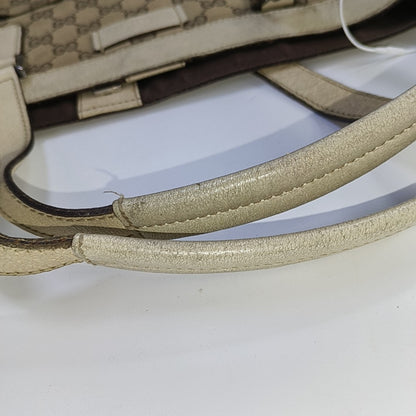 GUCCI Tote bag Brown Canvas Crocodile Patterned Tote Shoulder Crossbody Bag Silver Hardware-(SKU)-941415646