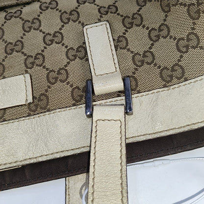 GUCCI Tote bag Brown Canvas Crocodile Patterned Tote Shoulder Crossbody Bag Silver Hardware-(SKU)-941415646