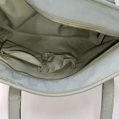 GUCCI GG Imprime Blue Coated Canvas Monogram Single Shoulder Bag Silver Hardware-(SKU)-941683823