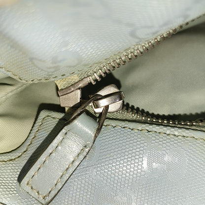 GUCCI GG Imprime Blue Coated Canvas Monogram Single Shoulder Bag Silver Hardware-(SKU)-941683823