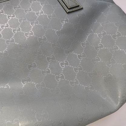 GUCCI GG Imprime Blue Coated Canvas Monogram Single Shoulder Bag Silver Hardware-(SKU)-941683823