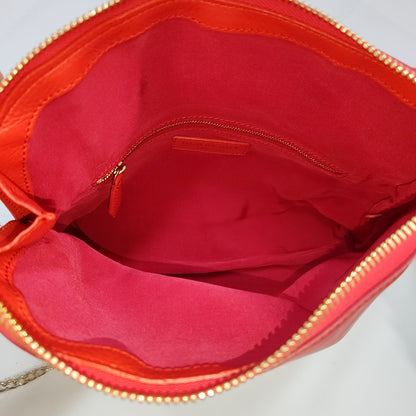 BURBERRY Red Special Material Studs Patchwork Shoulder Bag Crossbody Bag Handbag Golden hardware-(SKU)-942372991