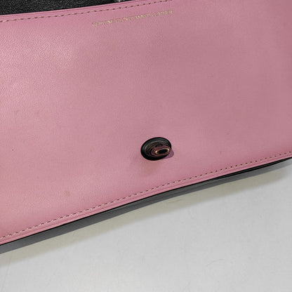 COACH DINKY Pink Cowhide Sling Bag Single Shoulder Bag Black hardware Removable shoulder strap-(SKU)-942643126