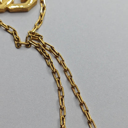 GIVENCHY G Cube 金色合金LOGO项链 Length38cm-(SKU)-942285428