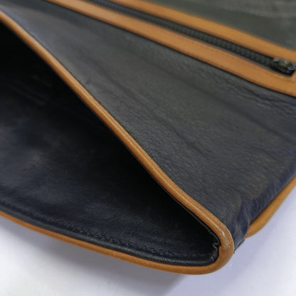 CELINE MACADAM CLUTCHES Black Cowhide Clutch Golden hardware-(SKU)-943509063