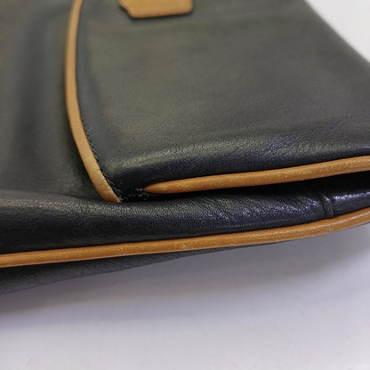CELINE MACADAM CLUTCHES Black Cowhide Clutch Golden hardware-(SKU)-943509063