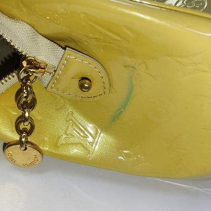 LOUIS VUITTON BREA Light Yellow Patent Leather Monogrammed Doctor Bag Handbag Golden hardware-(SKU)-943658683