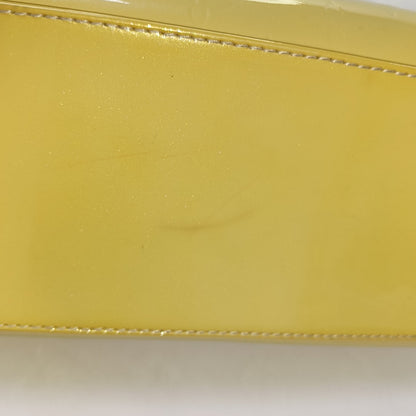 LOUIS VUITTON BREA Light Yellow Patent Leather Monogrammed Doctor Bag Handbag Golden hardware-(SKU)-943658683