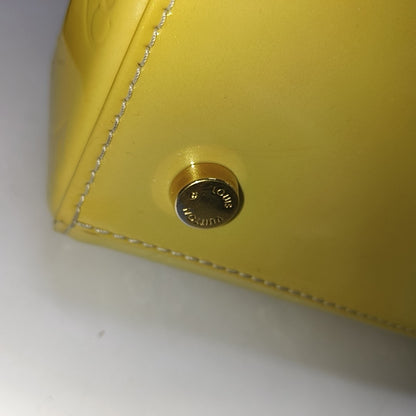 LOUIS VUITTON BREA Light Yellow Patent Leather Monogrammed Doctor Bag Handbag Golden hardware-(SKU)-943658683