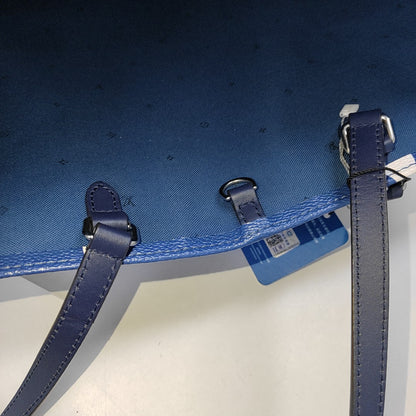 LOUIS VUITTON ONTHEGO Large Blue Coated Canvas Printed Jungle Backpack Shoulder Bag Handbag Silver Hardware-(SKU)-943857916