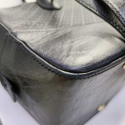 GUCCI Tote bag Black Cowhide Textured Single Shoulder Bag Tote Golden hardware Removable shoulder strap-(SKU)-943666475