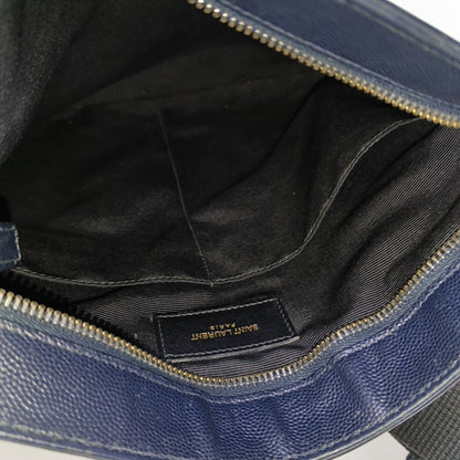 YSL Dark blue cowhide shoulder bag-(SKU)-943923815