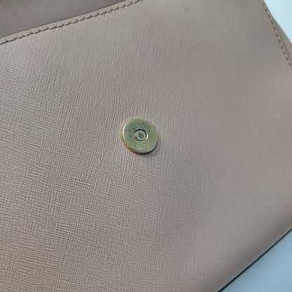 MICHAEL KORS Small size Light Pink Leather Embossed Single Shoulder Bag Crossbody Hobo Golden hardware Removable shoulder strap-(SKU)-943222180