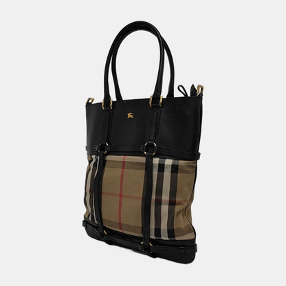 BURBERRY Tote bag Khaki Canvas Tote Bag Golden hardware-(SKU)-945320394