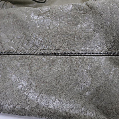Miu Miu Tote bag Grey Leather Studs Shoulder Bag Silver Hardware-(SKU)-945572531