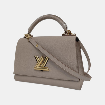 LOUIS VUITTON TWIST Small Khaki Leather Shoulder Bag with Removable Strap-(SKU)-946169368