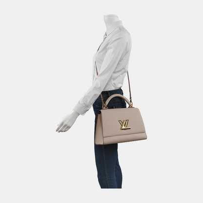 LOUIS VUITTON TWIST Small Khaki Leather Shoulder Bag with Removable Strap-(SKU)-946169368