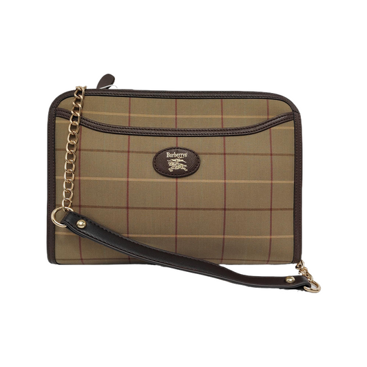 BURBERRY Green Fabric Handbag Golden hardware-(SKU)-946208176