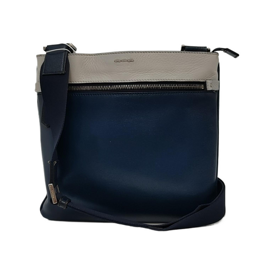 FENDI Dark blue cowhide shoulder bag Silver Hardware-(SKU)-946008239