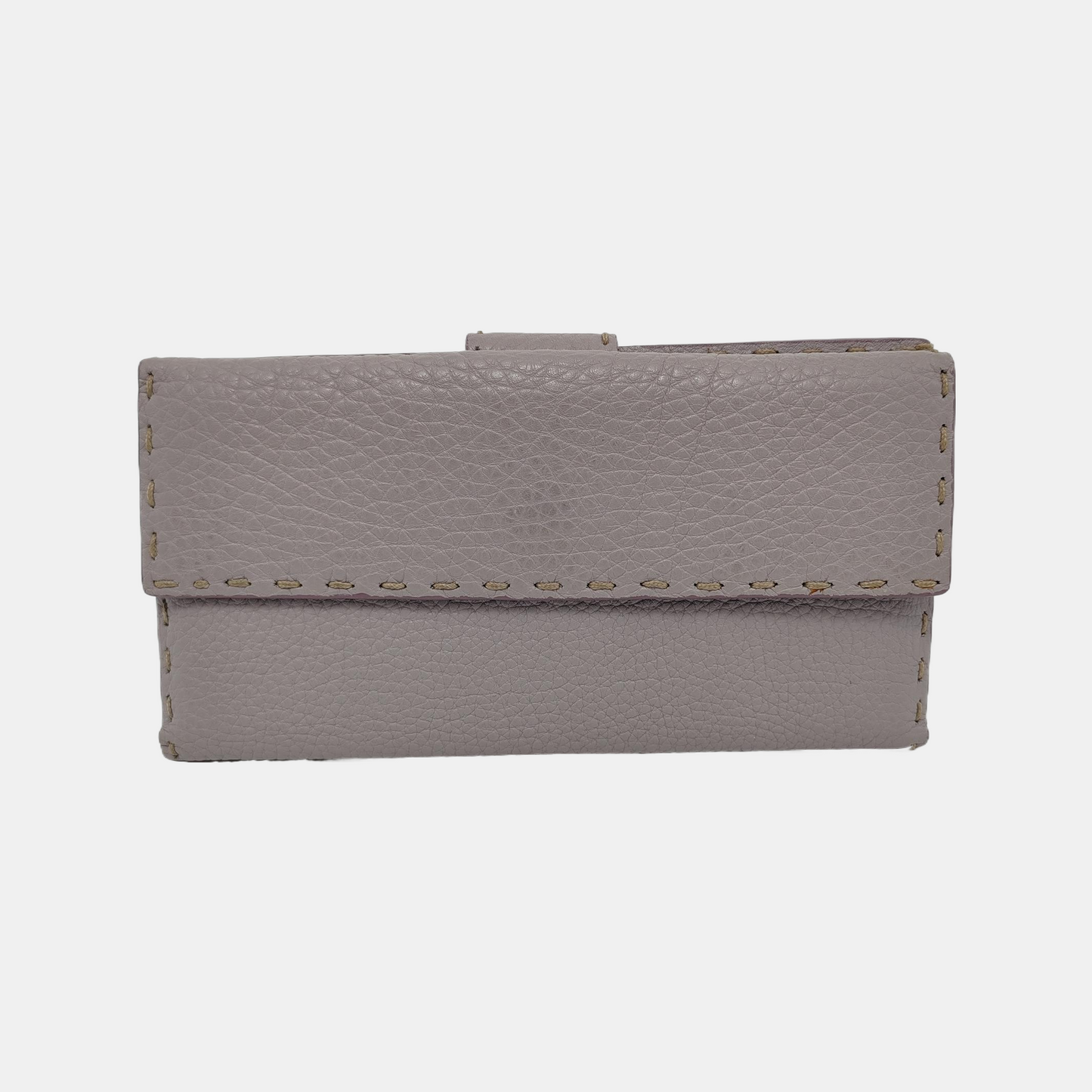 FENDI Light Purple Cowhide Wallet Silver Hardware-(SKU)-946207495