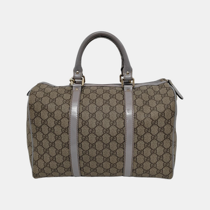 GUCCI BostonBrown Coated Canvas Embossed Handbag-(SKU)-946323823