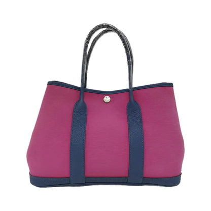 HERMÈS Garden Party 30 Magnolia Pink Canvas Garden Bag with Silver Hardware-(SKU)-946664130