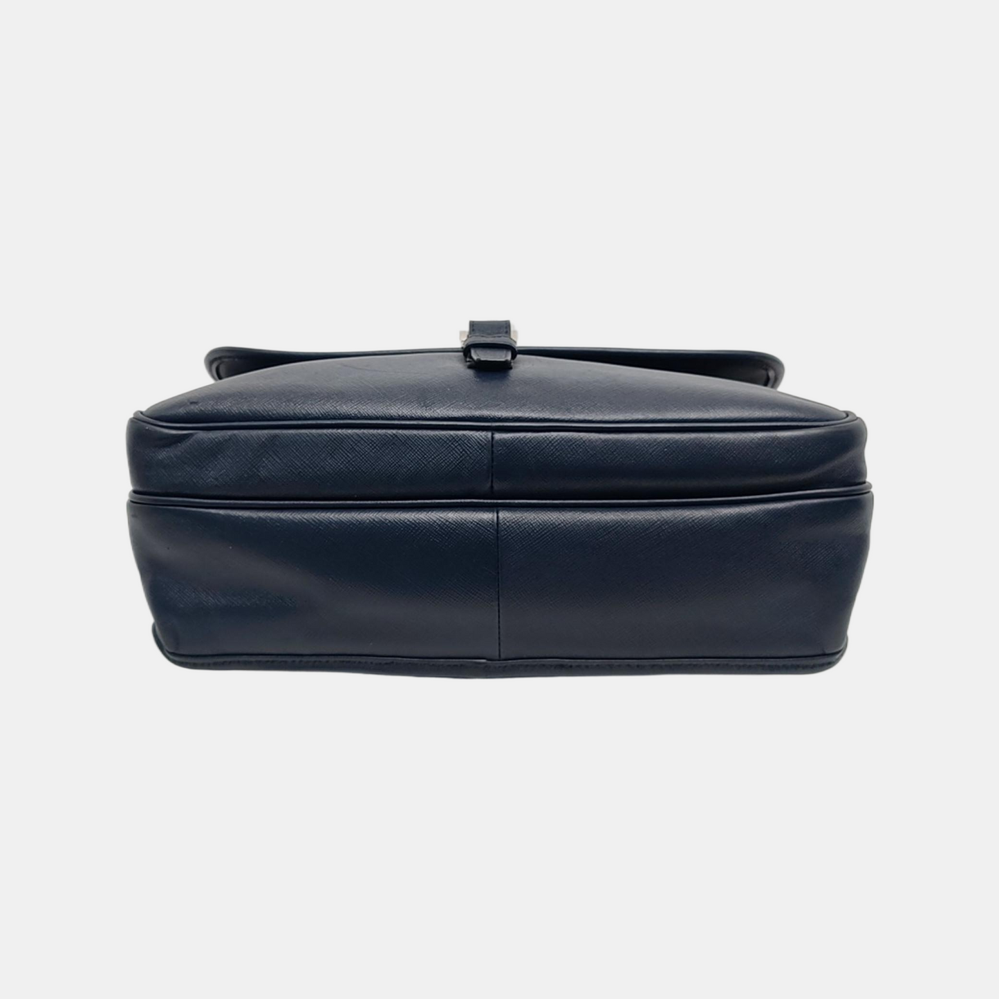 PRADA Navy Blue Nylon Shoulder Bag Crossbody Silver Hardware-(SKU)-946421591