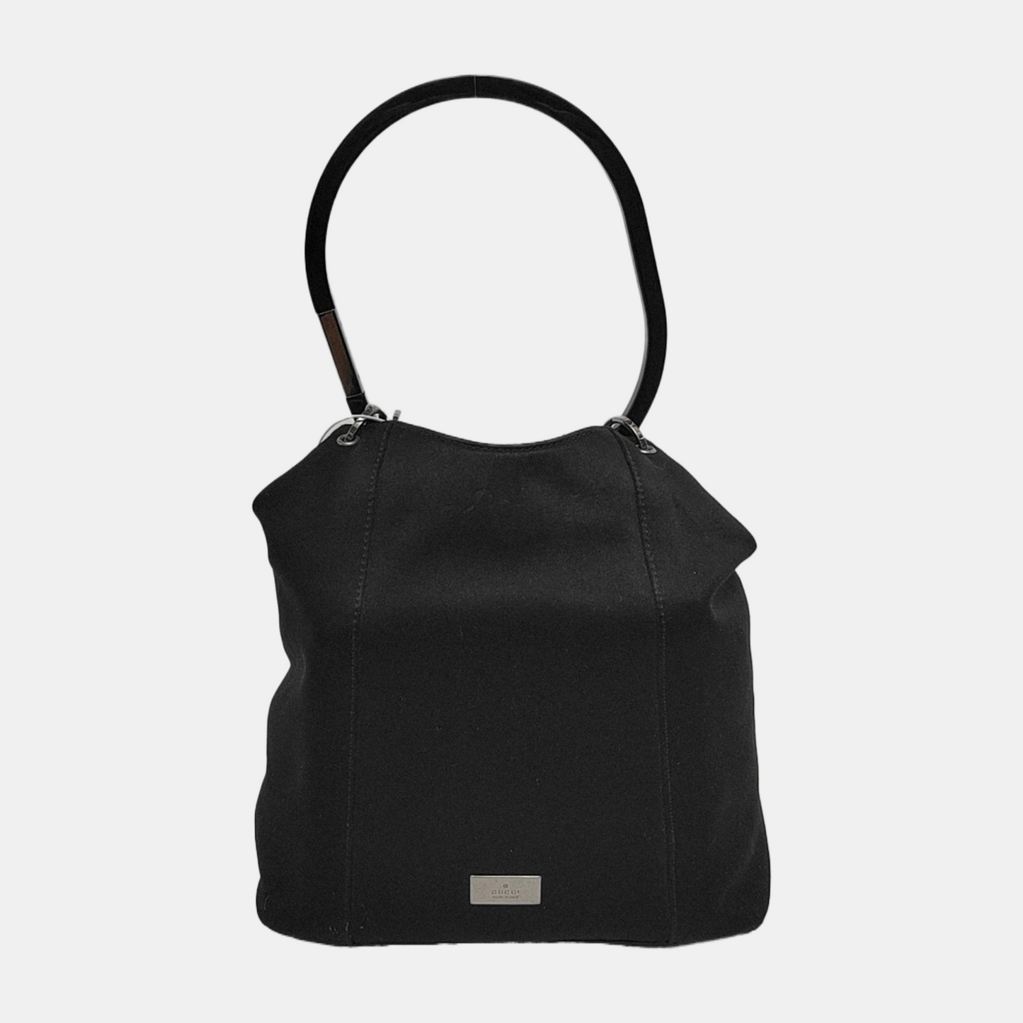 GUCCI Black fabric handbag Silver Hardware-(SKU)-946800886