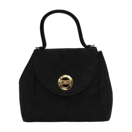 GIVENCHY Black Suede Tote Bag Golden hardware-(SKU)-946480428