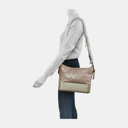 CHANEL GABRIELLE Medium Pink Calfskin Quilted Crossbody Shoulder Bag Detachable Strap-(SKU)-946545015