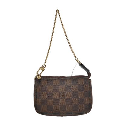 LOUIS VUITTON ACCESSOIRES mini Brown Coated Canvas Checkerboard Pattern Small Mahjong Tote Handbag Golden hardware-(SKU)-946539178