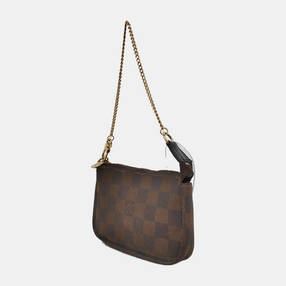 LOUIS VUITTON ACCESSOIRES mini Brown Coated Canvas Checkerboard Pattern Small Mahjong Tote Handbag Golden hardware-(SKU)-946539178