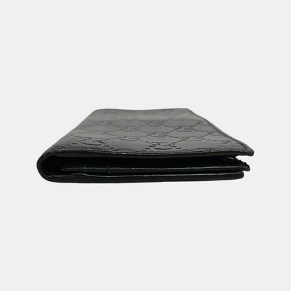 GUCCI SignatureBlack Cowhide Monogram Wallet-(SKU)-946474860