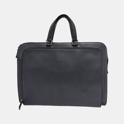 PRADA Blue cowhide cross-grain handbag Silver Hardware-(SKU)-946508554