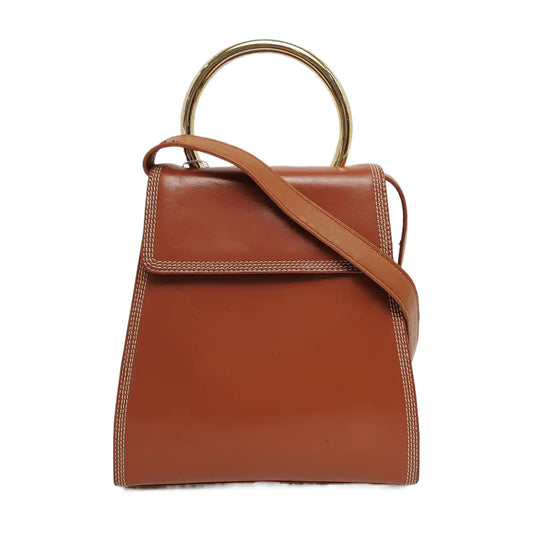 LOEWE Brown Cowhide Quilted shoulder bag Golden hardware-(SKU)-946671303