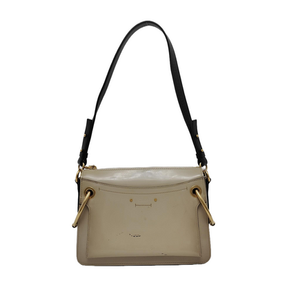 Chloé Roy Grey Cowhide Ring Single Shoulder Bag, Handbag Golden hardware Removable shoulder strap-(SKU)-946816354