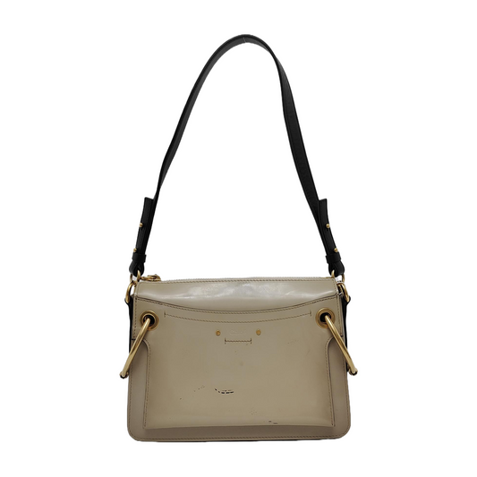 Chloé Roy Grey Cowhide Ring Single Shoulder Bag, Handbag Golden hardware Removable shoulder strap-(SKU)-946816354