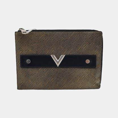 LOUIS VUITTON KIMONO Silver Leather Printed Stud Handbag Silver Hardware-(SKU)-946859068