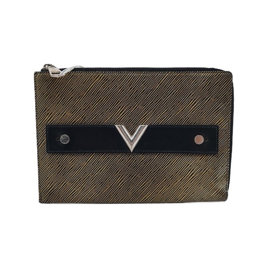 LOUIS VUITTON KIMONO Silver Leather Printed Stud Handbag Silver Hardware-(SKU)-946859068
