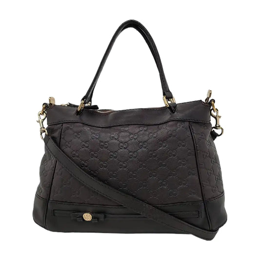 GUCCI Tote bag Dark Brown Cowhide Monogrammed Quilted Single Shoulder Bag Handbag Crossbody Golden hardware Removable shoulder strap-(SKU)-946858648