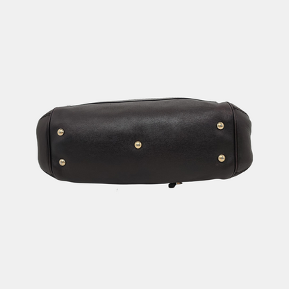 GUCCI Tote bag Dark Brown Cowhide Monogrammed Quilted Single Shoulder Bag Handbag Crossbody Golden hardware Removable shoulder strap-(SKU)-946858648