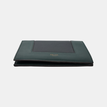 CELINE Green Cowhide Wallet Golden hardware-(SKU)-947043201