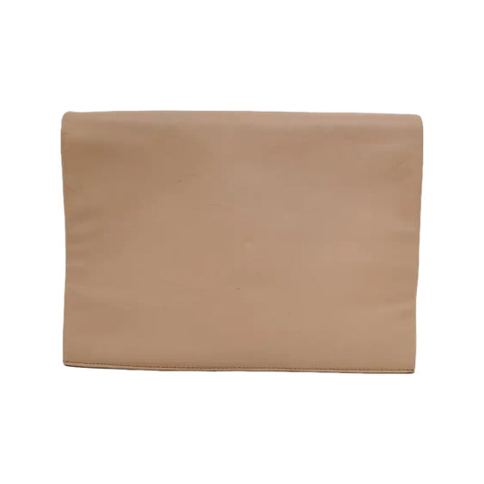 CELINE TRIO Light Pink Sheepskin Clutch Silver Hardware-(SKU)-947141136