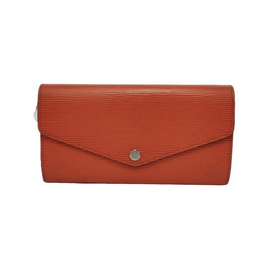 LOUIS VUITTON SARAH 橙色EPI牛皮水波纹钱包 Silver Hardware-(SKU)-947213079