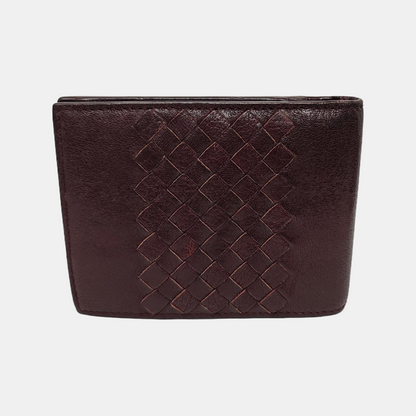 BOTTEGA VENETA Brown Cowhide Woven Wallet-(SKU)-947036391